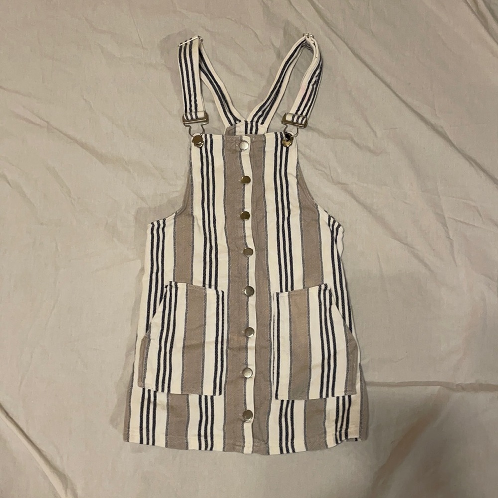 Striped Maritime Overall Dress